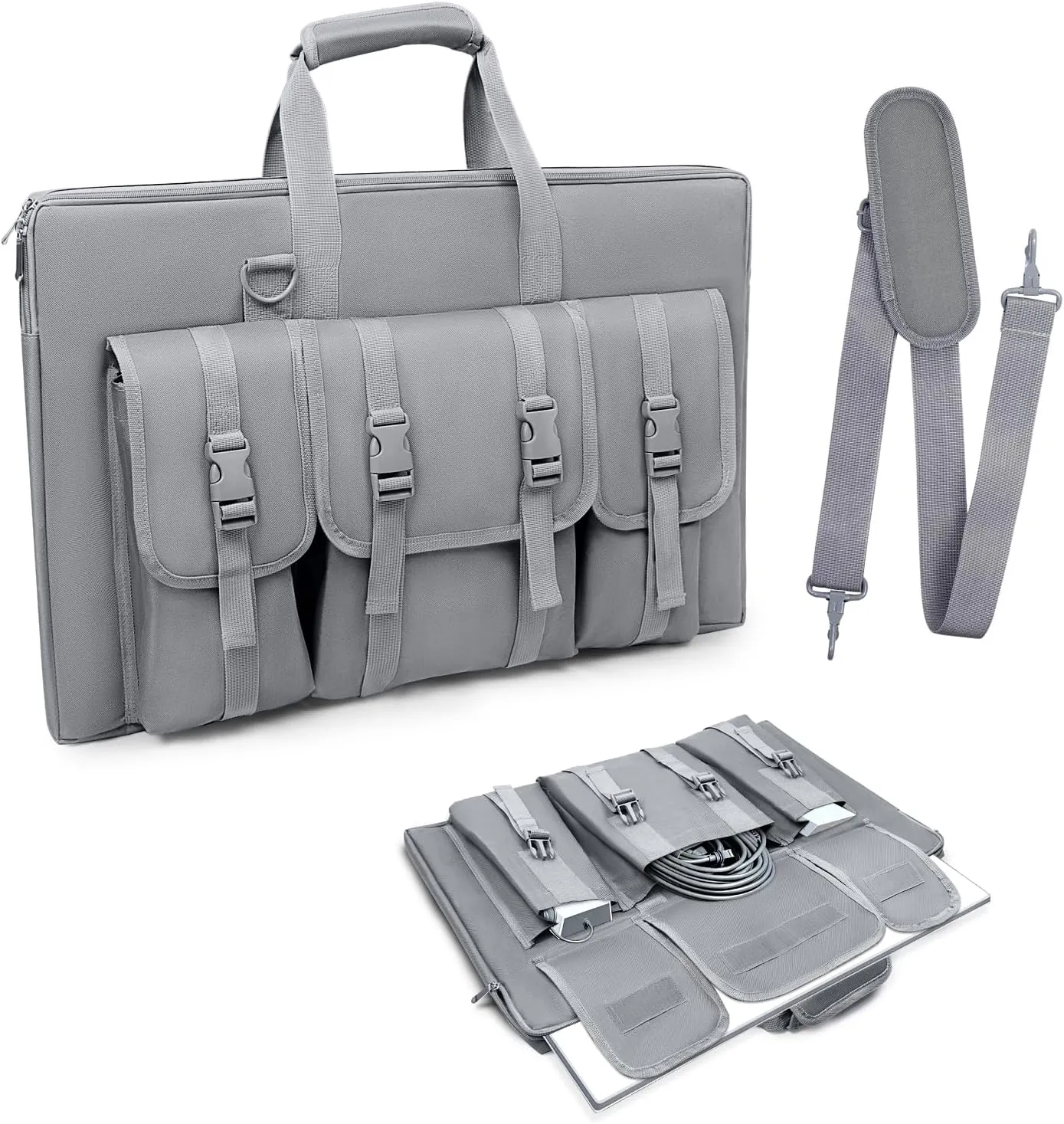 Peleus Starlink Gen 3 Travel Bag,starlink gen 3 case,Starlink Gen 3 Standard Kit bag, Water-Resistant, Dustproof Fabric,Easy to Carry for Car,RV,Camping hand-held shoulder bag (Gray)