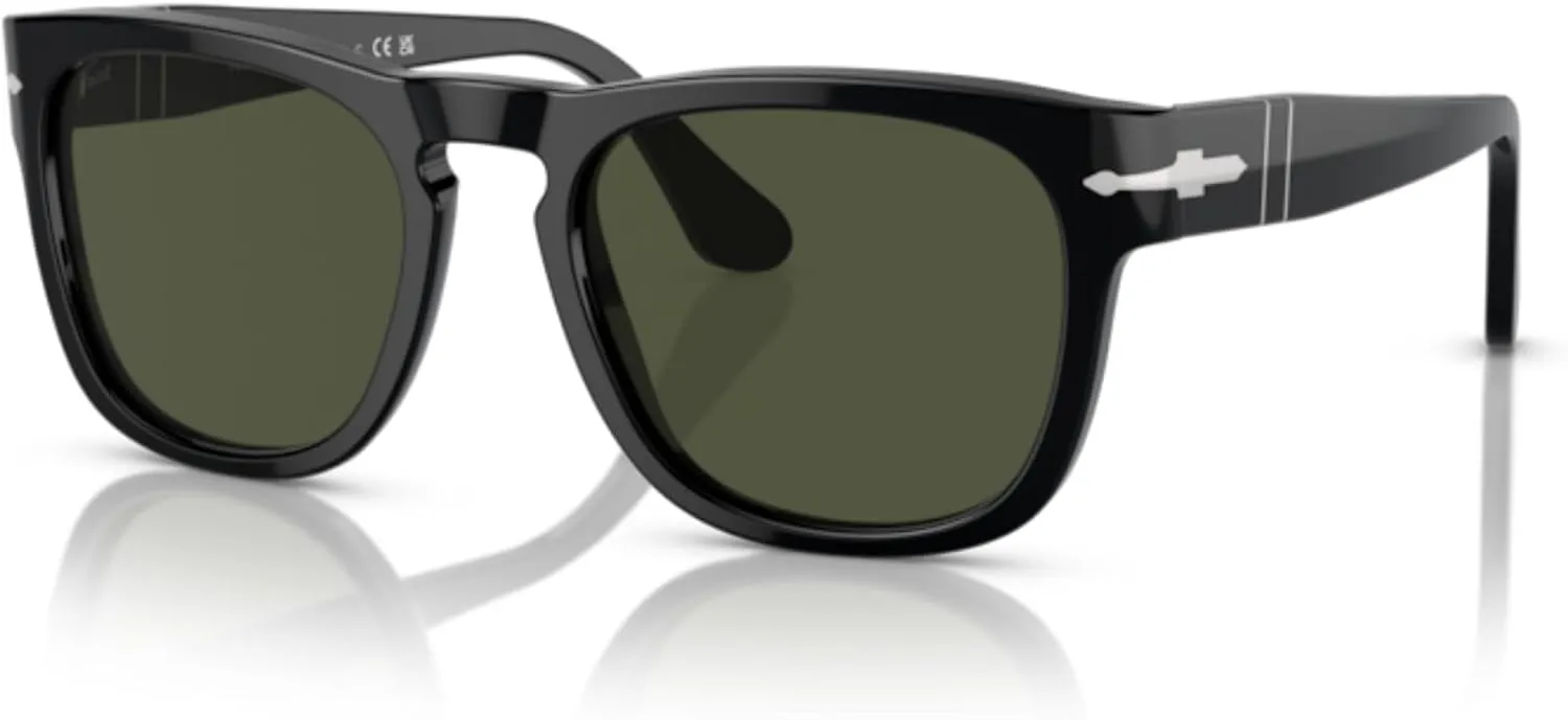 Persol Elio PO3333S Square Sunglasses for Men for Women   BUNDLE With Designer iWear Complimentary Eyewear Kit