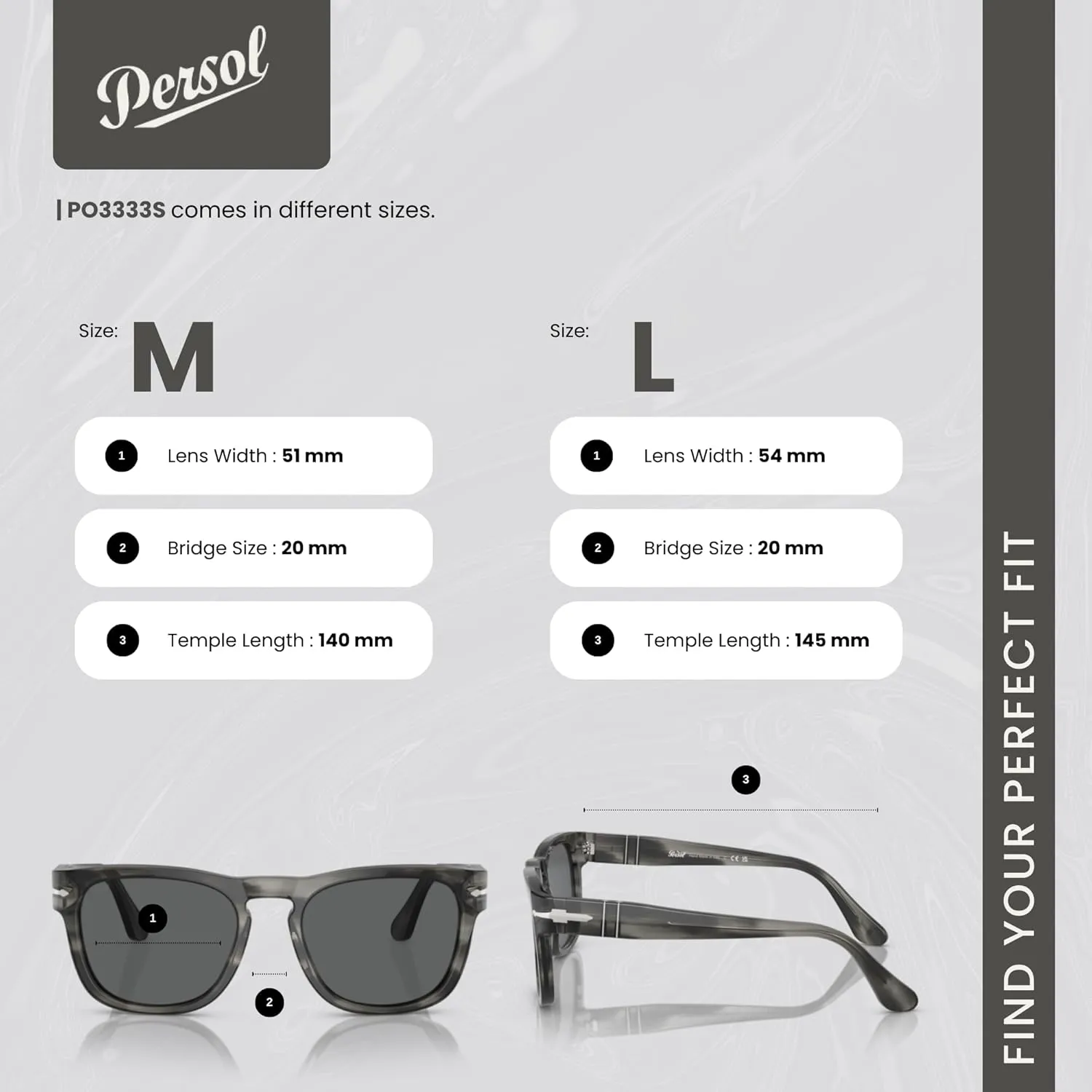 Persol Elio PO3333S Square Sunglasses for Men for Women   BUNDLE With Designer iWear Complimentary Eyewear Kit