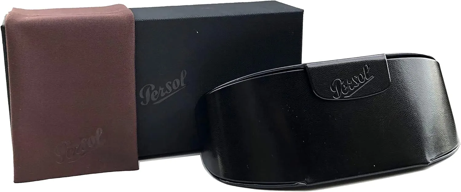 Persol PO3286S Round Sunglasses for Men for Women   BUNDLE With Designer iWear Complimentary Eyewear Kit