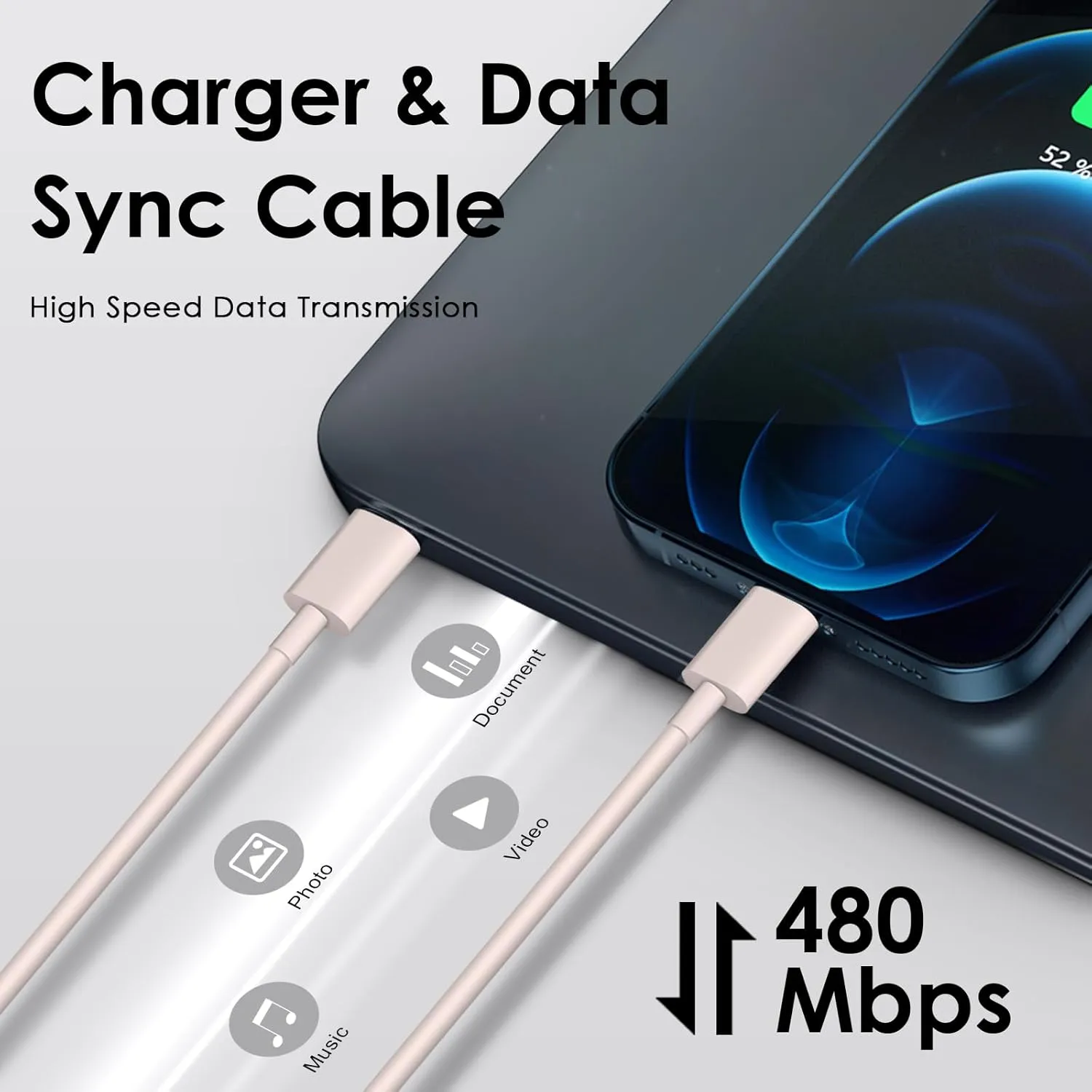 Phone 14 13 12 Fast Charger [MFi Certified] 10FT Type C Charger 2 Pack 20W USB C Charger Block with Fast Charging Cable for Phone 14/14 Pro/13/13Pro Max/12/12 Pro Max/11/XS/XR/X/8Plus(Pink)