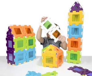 Polydron Kids My First Windows Class Set in Multicolored - Educational Toy Interlocking Building Kit - 2D and 3D Models - 2  Years - 72 Pieces
