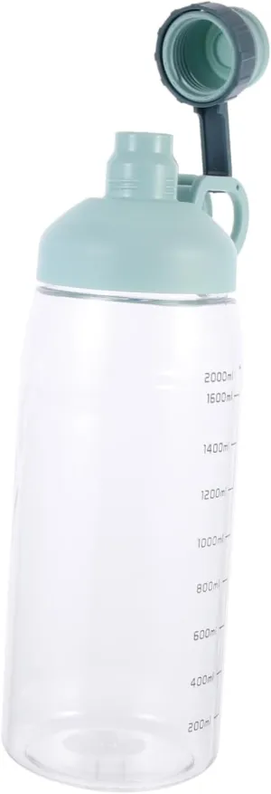 Portable Fitness Water Bottle with Measurement Scale Large Capacity Outdoor Sports Kettle and Material for and Juices for Gym and Outdoor Activities