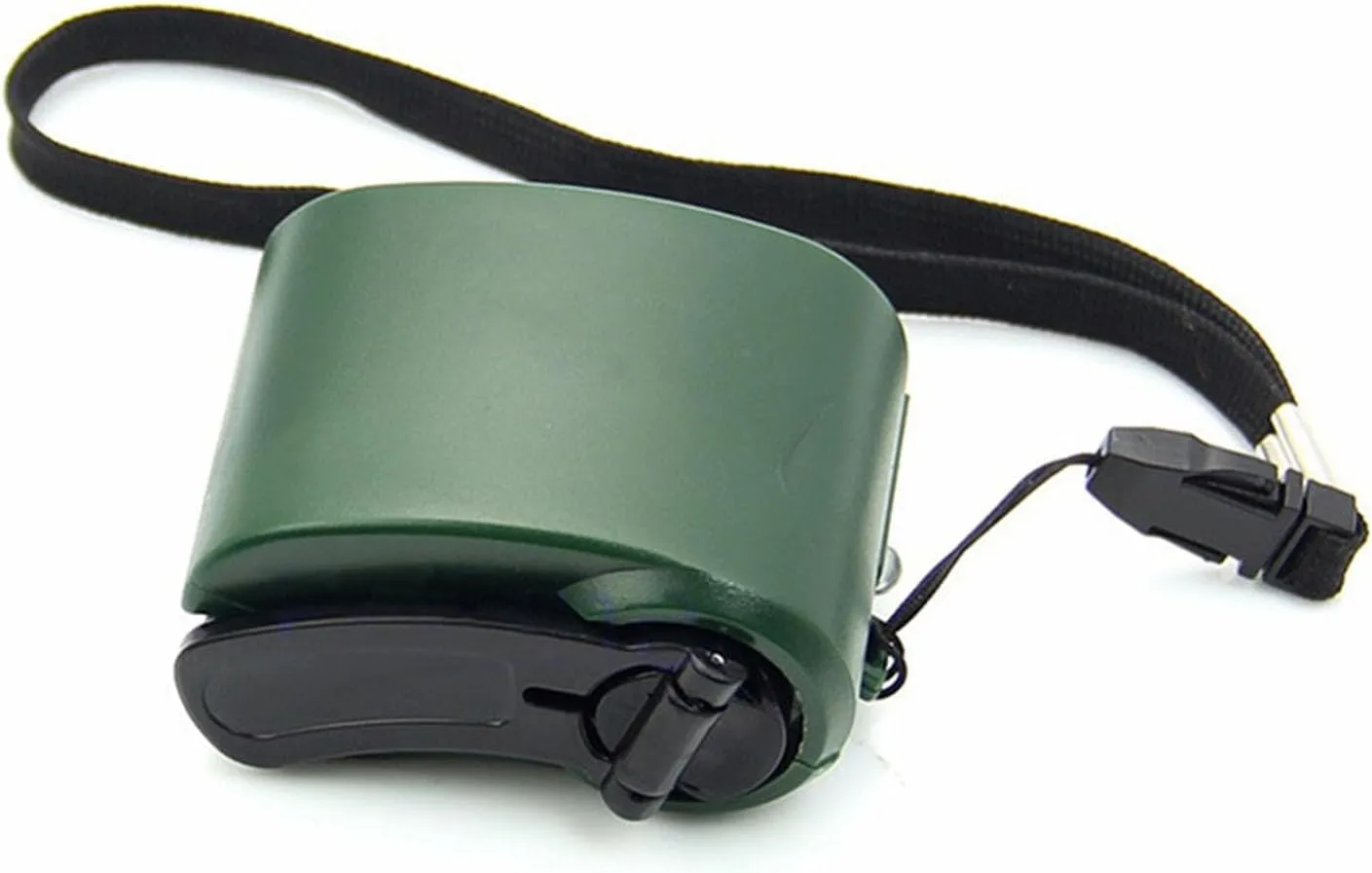 Portable Hand Crank Dynamo DC 5.5 v output, USB Charging 600mA With one LED bead Small green Hand Crank Charger Suitable for Outdoor, Travelling, Mountaineering