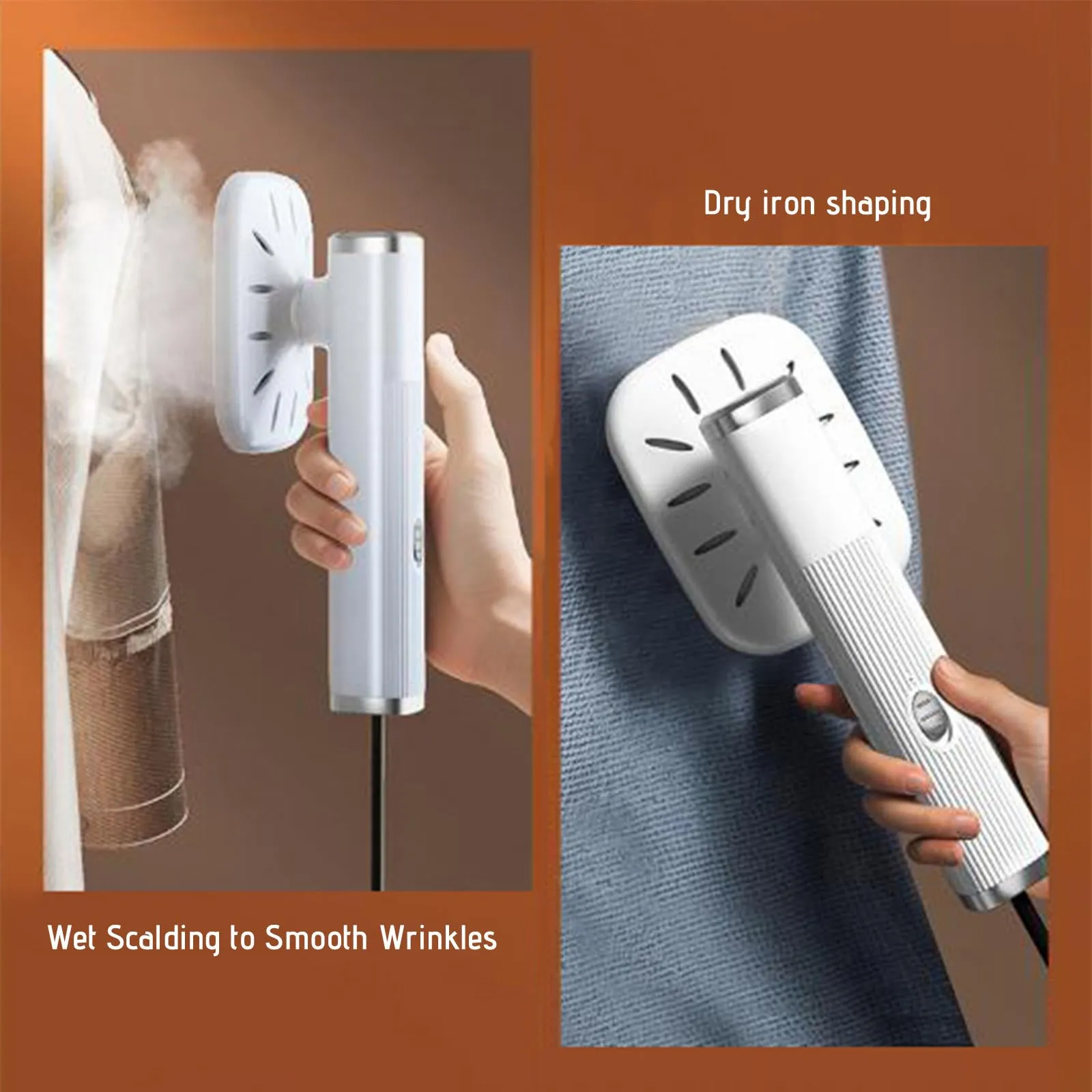 Portable Handheld Iron, Travel 𝑆𝑡𝑒𝑎𝑚𝑒𝑟 Mini Ironing Machine for Clothes, Dry/Wet 2 Ironing Modes, Lightweight 𝑆𝑡𝑒𝑎𝑚𝑒𝑟 for Home,Travel Sales Today Clearance Clearance Items