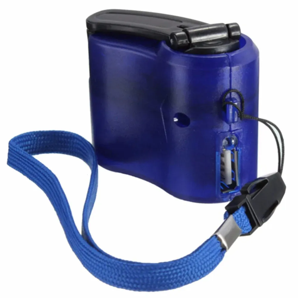 Portable USB Hand Crank Charger - Emergency Mobile Phone Charging Power Generator for Urgent Calls