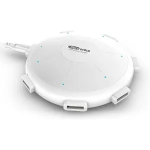 Portronics UFO 6-Port USB Charger – Multi-Device Charging Station, 8A Output (White)