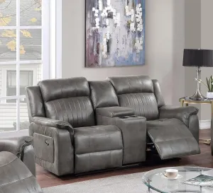 Poundex PDEX-F86375 Love Seats, Slate Blue