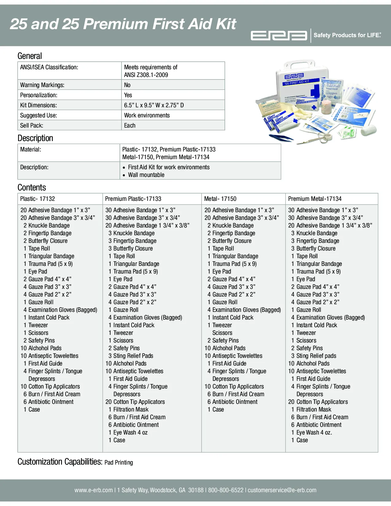 Premium First Aid Kit with Plastic Box 1EACH