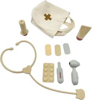 Pretend play doctor kit for toddlers 100% Safe Silicone -Doctor Kit for Kids - 10pcs- Silicone Doctor Play Set for Learning & Fun-Durable, Easy to Clean & Carry, Non-Toxic Doctor Kit for Little hands.