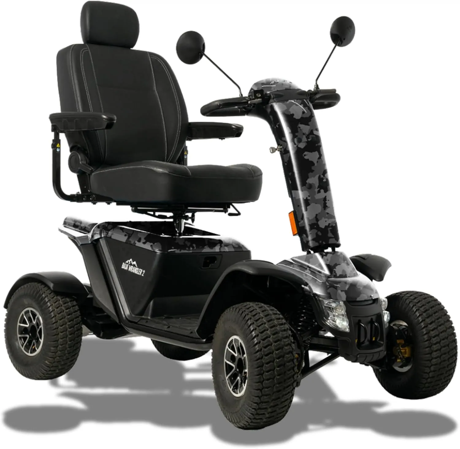 Pride Mobility Baja Wrangler 2 BA400 Scooter 75 or 100 AH, Outdoor 4-Wheel Travel Electric Mobility Scooter for Adults, 350 lbs. WC, Up to 11 or 11.4 MPH, 18.6, 22.6 or 24.2 Miles Range Per Charge