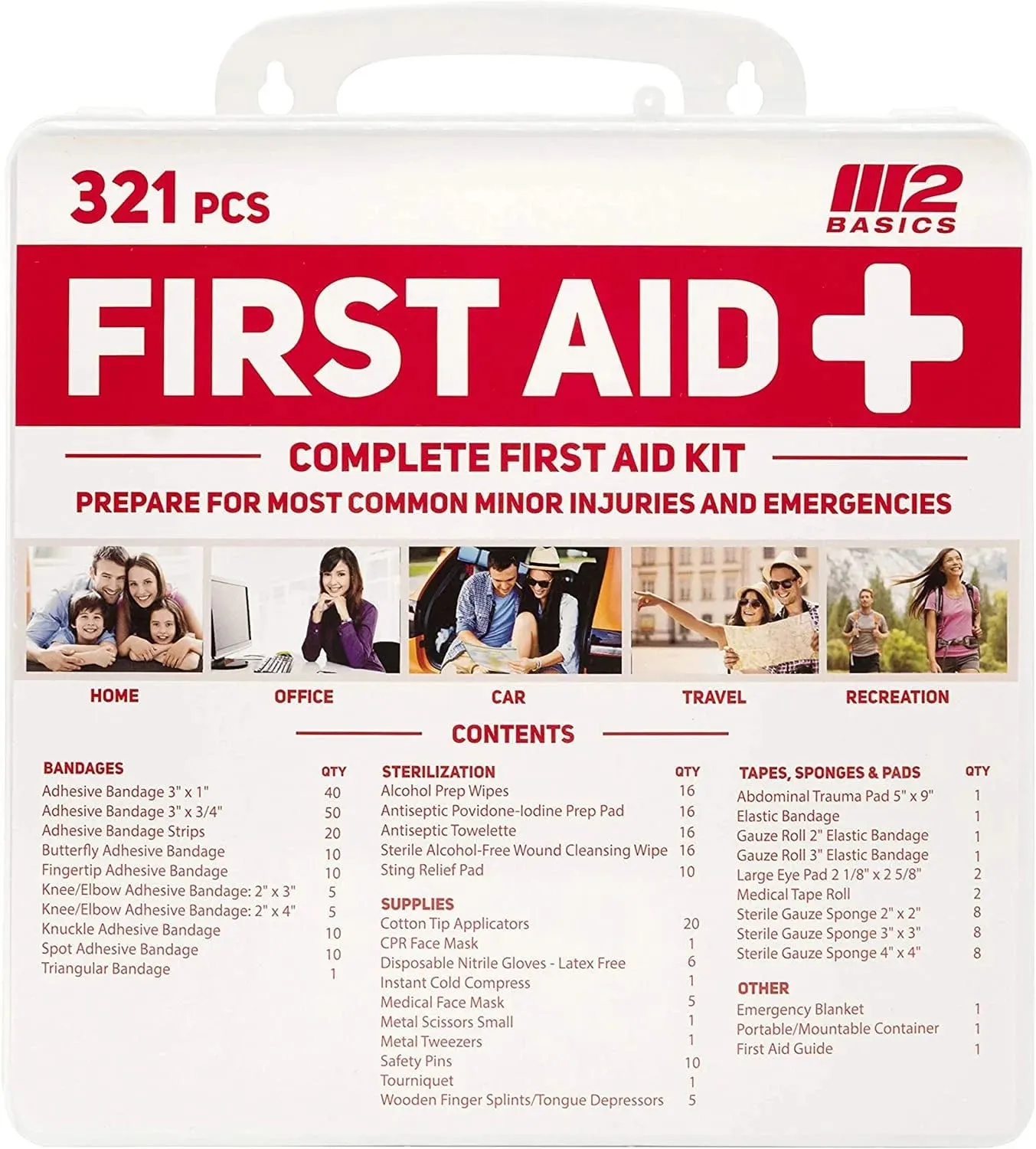 Professional First Aid Kit | FSA/HSA Approved Emergency Medical Supply | Wall-Mountable Hard Case for Home & Business