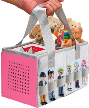 Protective Carry Case for Toniebox Starter Set, Upgraded Folding Case for Toniebox Accessories, Large Size Storages Travel Bag for Kids, Can Hold 30-40 Tonies Figures Characters