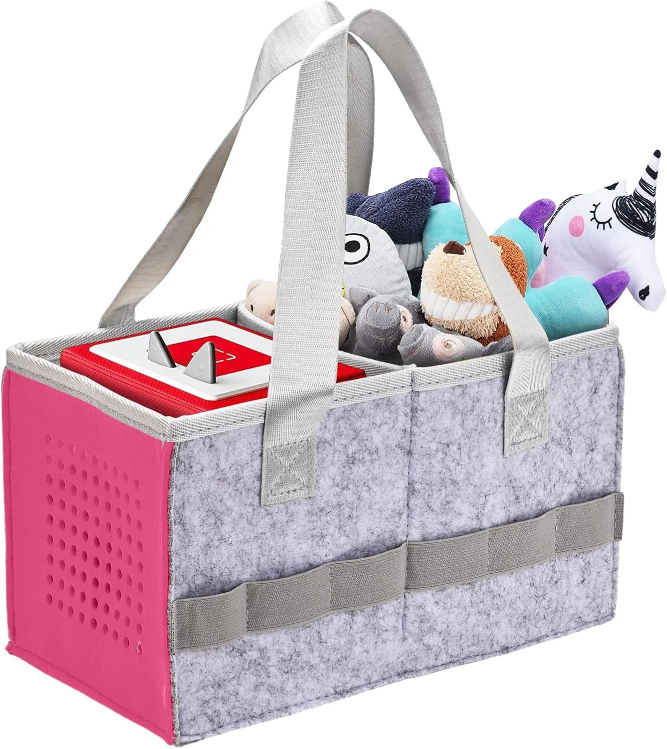 Protective Carry Case for Toniebox Starter Set, Upgraded Folding Case for Toniebox Accessories, Large Size Storages Travel Bag for Kids, Can Hold 30-40 Tonies Figures Characters