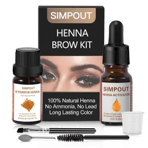 Pure Natural Henna for Hair - Water and Smudge Proof, Professional At-Home and Salon Use, Easy Application (Brownish Red)