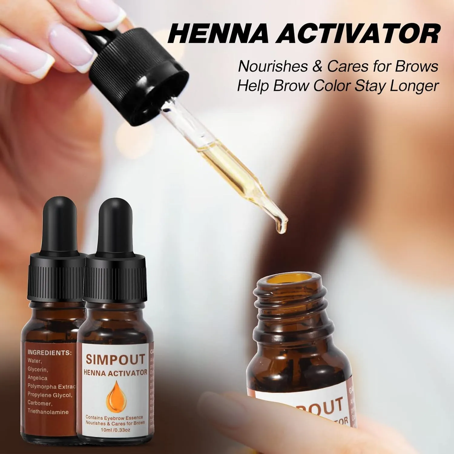 Pure Natural Henna for Hair - Water and Smudge Proof, Professional At-Home and Salon Use, Easy Application (Brownish Red)