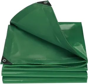 PVC Tarps 20 Mil, 20 * 30ft Heavy Duty Tarpaulin Cover, Waterproof, UV Resistant, Multi-Purpose Tarp for Canopy Tent, Roof, Camping Car Boat Cover Sun Coated Shade Greed