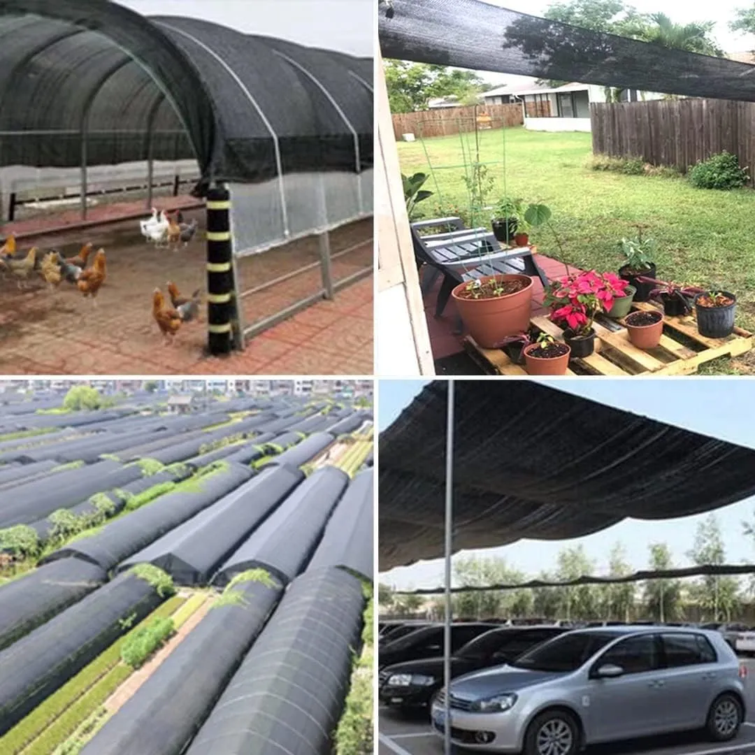 QLOFEI 90% Shade Cloth for Garden -12 x 20 FT Durable Mesh Tarp with Grommets, Sunblock Net for Patio for Plants Greenhouse Outdoor Pergola Sun Shade Neting for Chicken Coop Cover