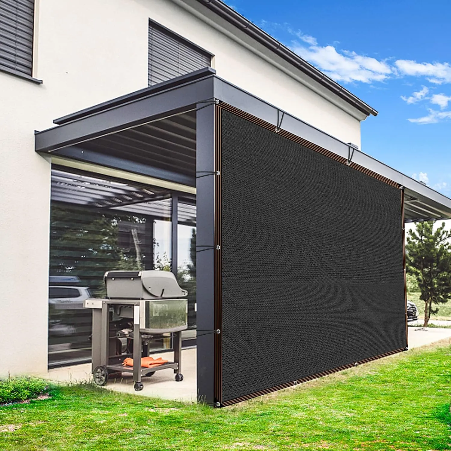 QLOFEI 90% Shade Cloth for Garden -12 x 20 FT Durable Mesh Tarp with Grommets, Sunblock Net for Patio for Plants Greenhouse Outdoor Pergola Sun Shade Neting for Chicken Coop Cover