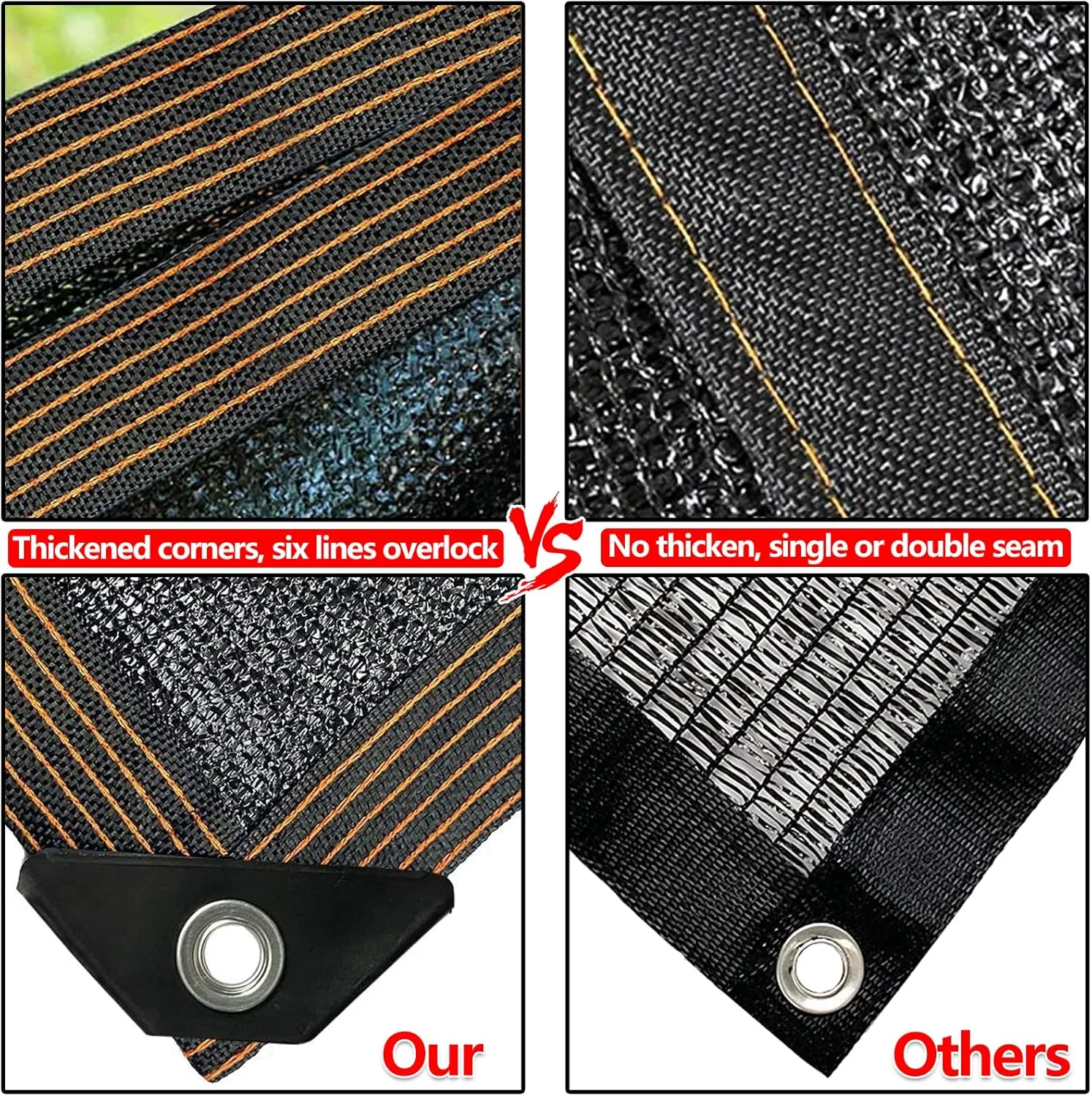 QLOFEI Shade Cloth for Garden, 90% Sunblock Neting Cover Shade Cloth with Grommets, UV Protection Screen for Patio Kennel Chicken Coop Pergola Greenhouse Plants Cover Mesh Tarp, 10x18 FT