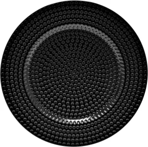 " OCCASIONS " 40 pcs Round 13'' Round Acrylic Plastic Wedding Chargers, Dinner Party Decoration Charger Plates (Hammered Black)