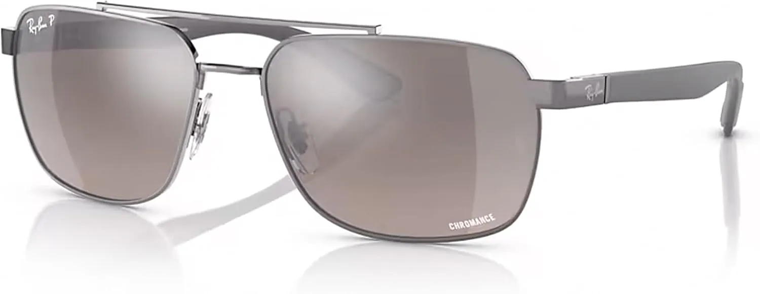 Ray-Ban RB3701 Rectangle Sunglasses for Men   BUNDLE With Designer iWear Eyewear Kit