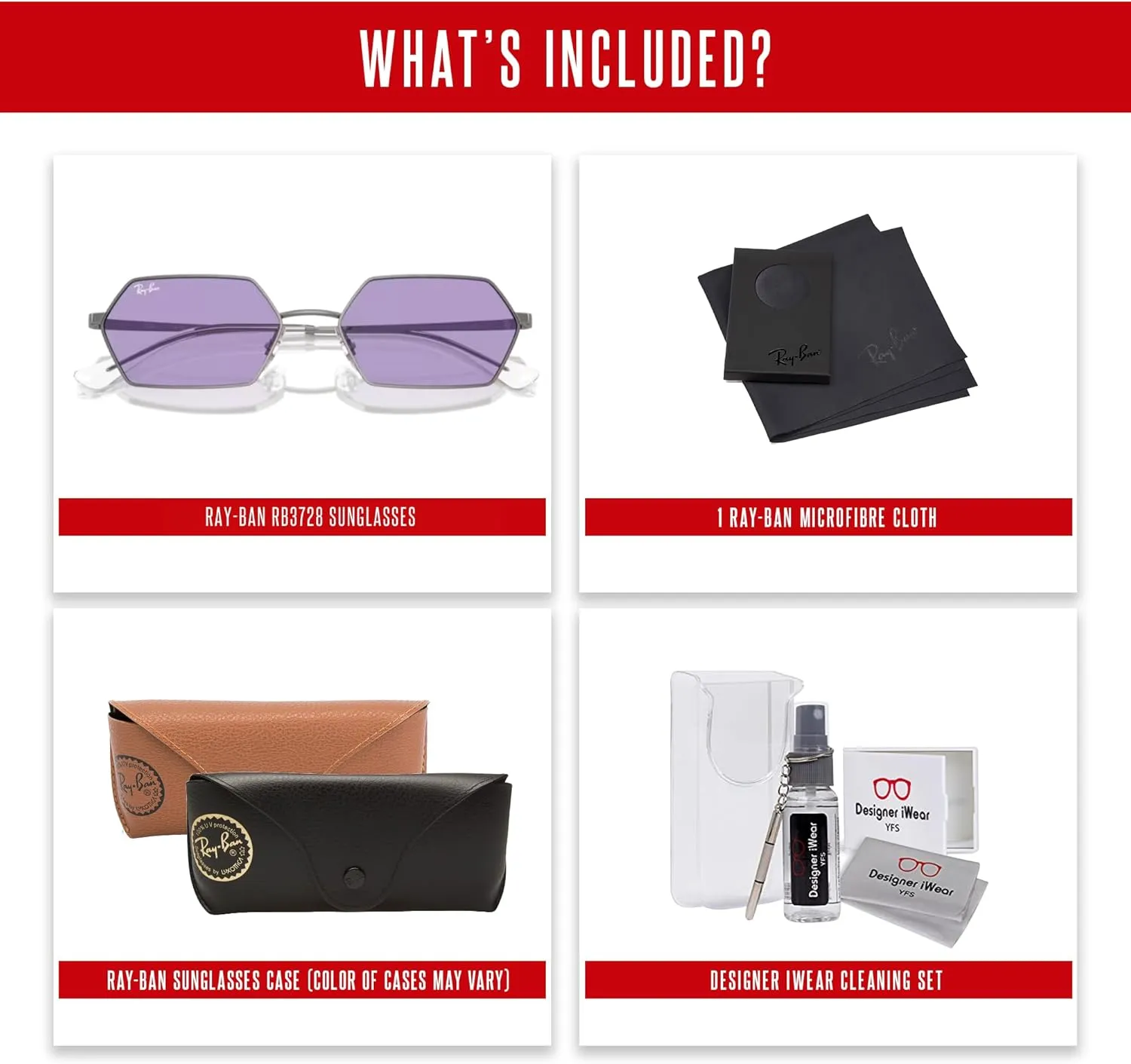 Ray-Ban RB3728 Yevi Hexagonal Sunglasses For Men For Women   BUNDLE With Designer iWear Complimentary Eyewear Kit