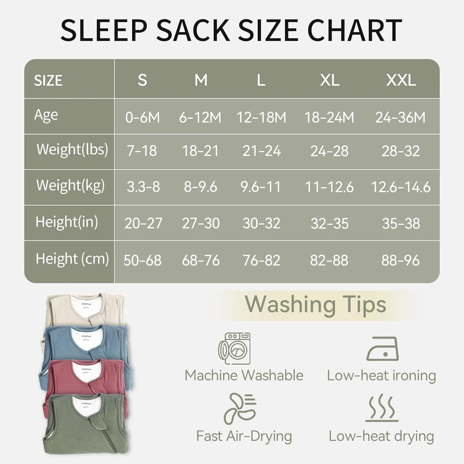 Rayon Made from Bamboo Sleep Sack 12-18 Months Supersoft Toddler Sleep Sack 0.5 Tog Breathable Lightweight Baby Wearable Blanket with 2-Way Zipper Unisex Sleeping Bag for Babies