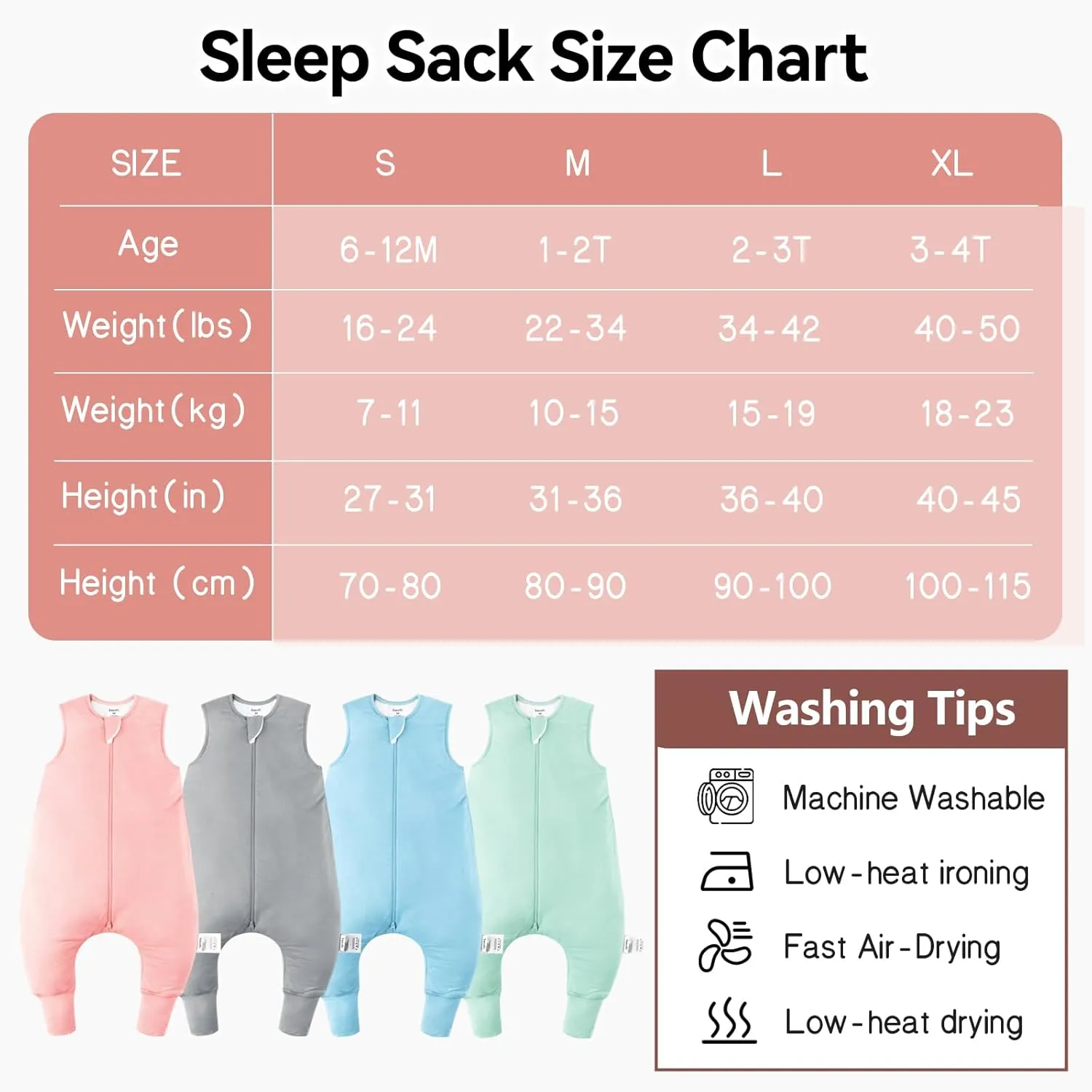 Rayon Made from Bamboo Sleep Sack 12-24 Months 0.5 Tog Ultra Soft Summer Toddler Sleep Sack 1t-2t with Feet 2-Way Zipper Lightweight Sleeping Bag Baby Wearable Blanket (2 Pack)-Pink & Gray