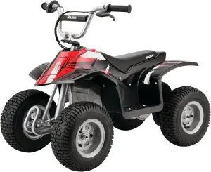 Razor Dirt Quad - 24V Electric 4-Wheeler ATV - Twist-Grip Variable-Speed Acceleration Control, Hand-Operated Disc Brake, 12" Knobby Air-Filled Tires