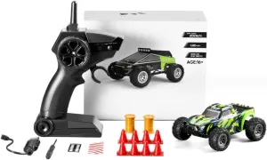 RC Off-Road Car Model, 1/32 2.4G 802 High Speed Drift Off-Road Vehicle Model, Mini All Terrain Racing Drift Car for Adults (RTR Version/Green)