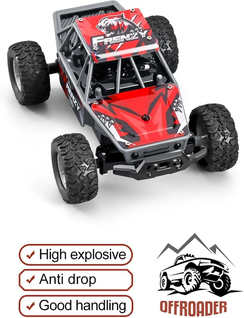 RC Off-Road Vehicle Model, 1/32 Scale 4WD Mini Electric 2.4G Remote Control High Speed Drift Off-Road, Mini Racing Drift Car for Adults