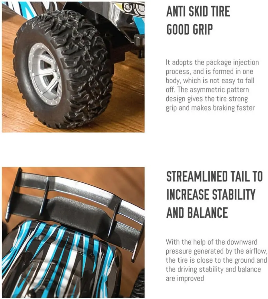 RC Off-Road Vehicle Model, 1/32 Scale 4WD Mini Electric 2.4G Remote Control High Speed Drift Off-Road, Mini Racing Drift Car for Adults