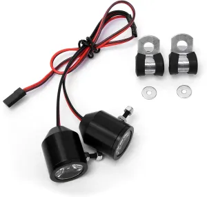 RC Spotlights, Crawler Headlight LED Light Bar Kit 3W Car Front Light Searchlights Roof Rack Lamp Receiver Powered Bright Lights Simulation Spare Part Replacement for Kids Toy Truck Vehicle Model