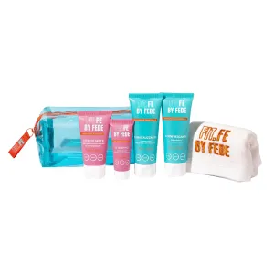 Recharge and Go Kit - 6 Pc Giftset - Skin Care Kit - Body Wash - Face Wash - Body Lotion - Face Moisturizer - Mini Towel - Bag - 6 Pc