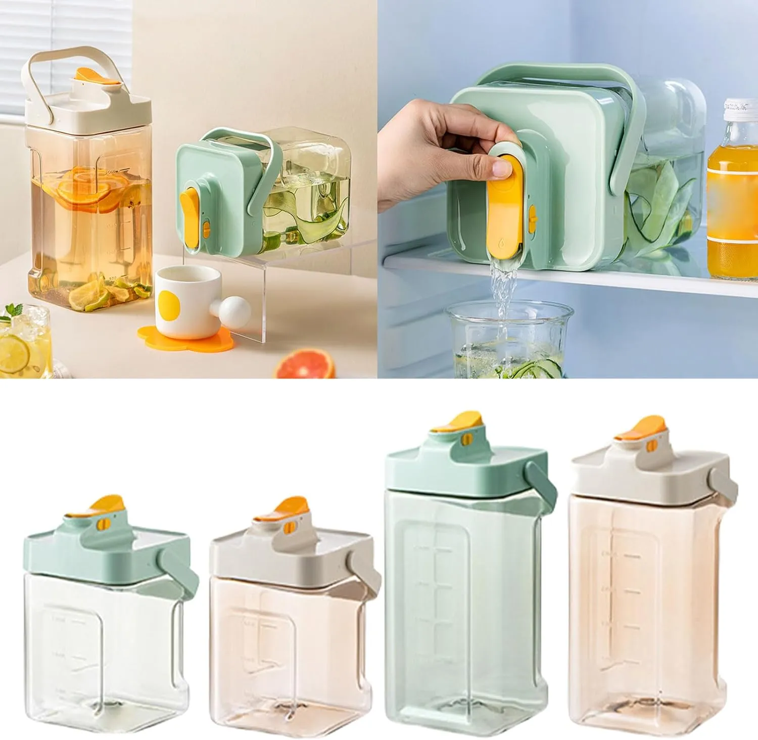 Refrigerator Water Bottle Large Capacity Cold Water Kettle For Camping And Picnics Leakproofs Beverage Storage Container