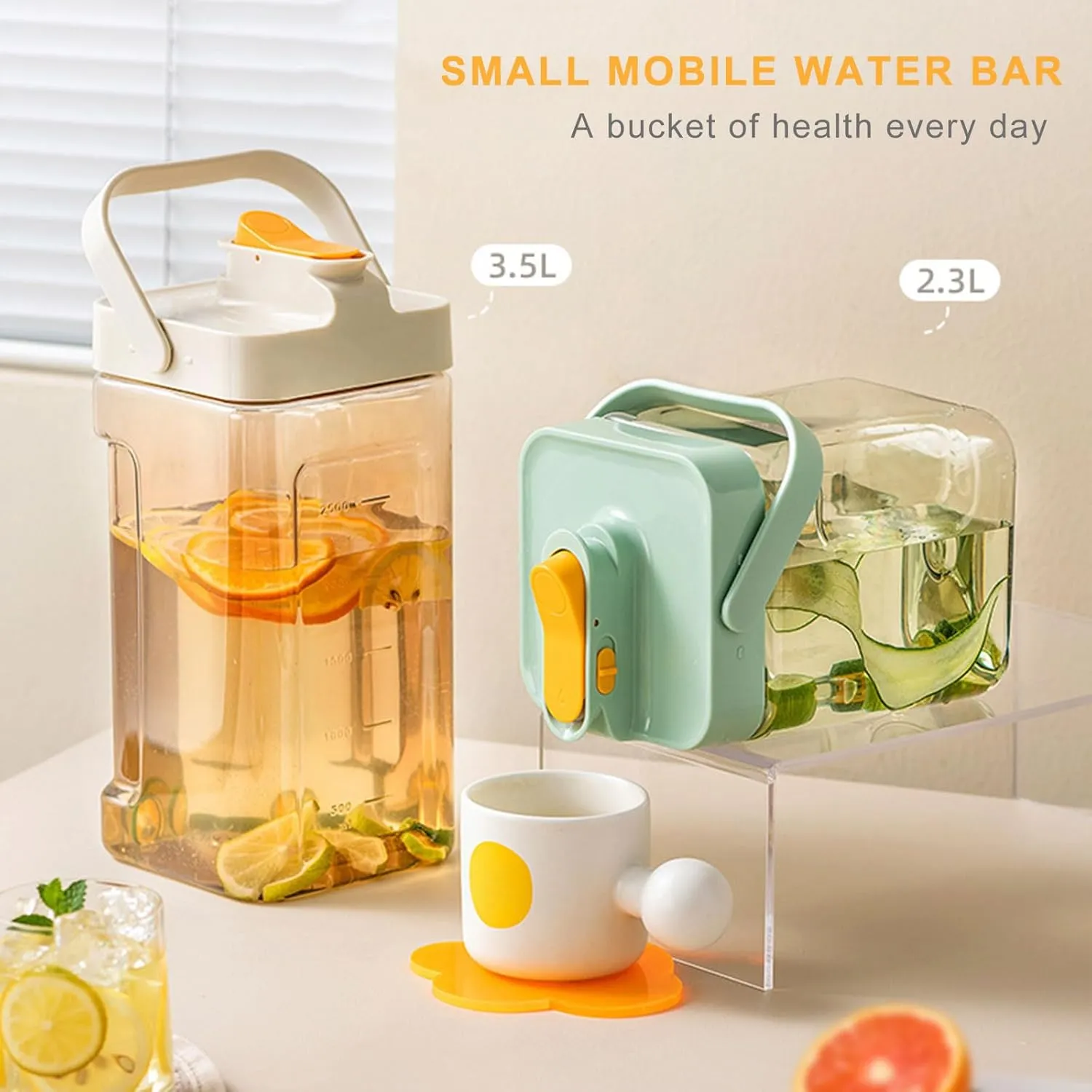 Refrigerator Water Bottle Large Capacity Cold Water Kettle For Camping And Picnics Leakproofs Beverage Storage Container
