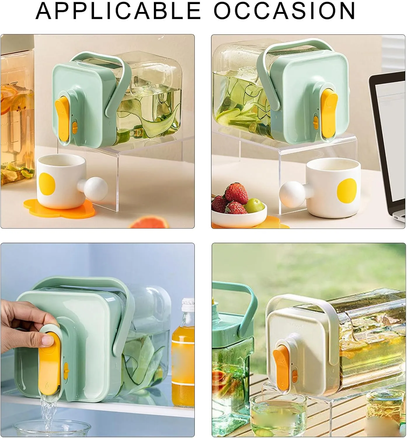 Refrigerator Water Bottle Large Capacity Cold Water Kettle For Camping And Picnics Leakproofs Beverage Storage Container