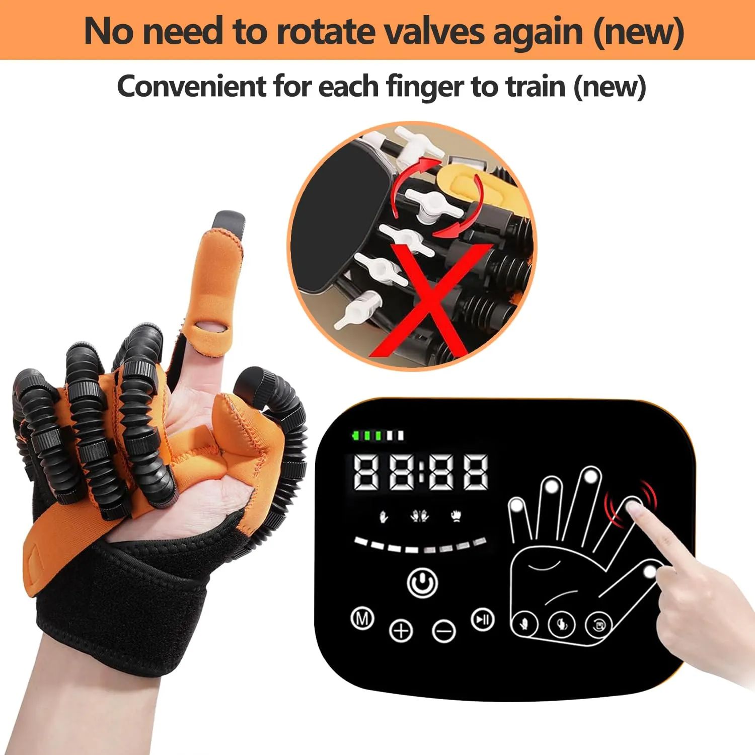 Rehabilitation Robot Gloves,Hand Exercisers For Therapy, Hempiplegia Stroke Paralysis Arthriti Patient Physical Reabilitech (Left Hand -S)