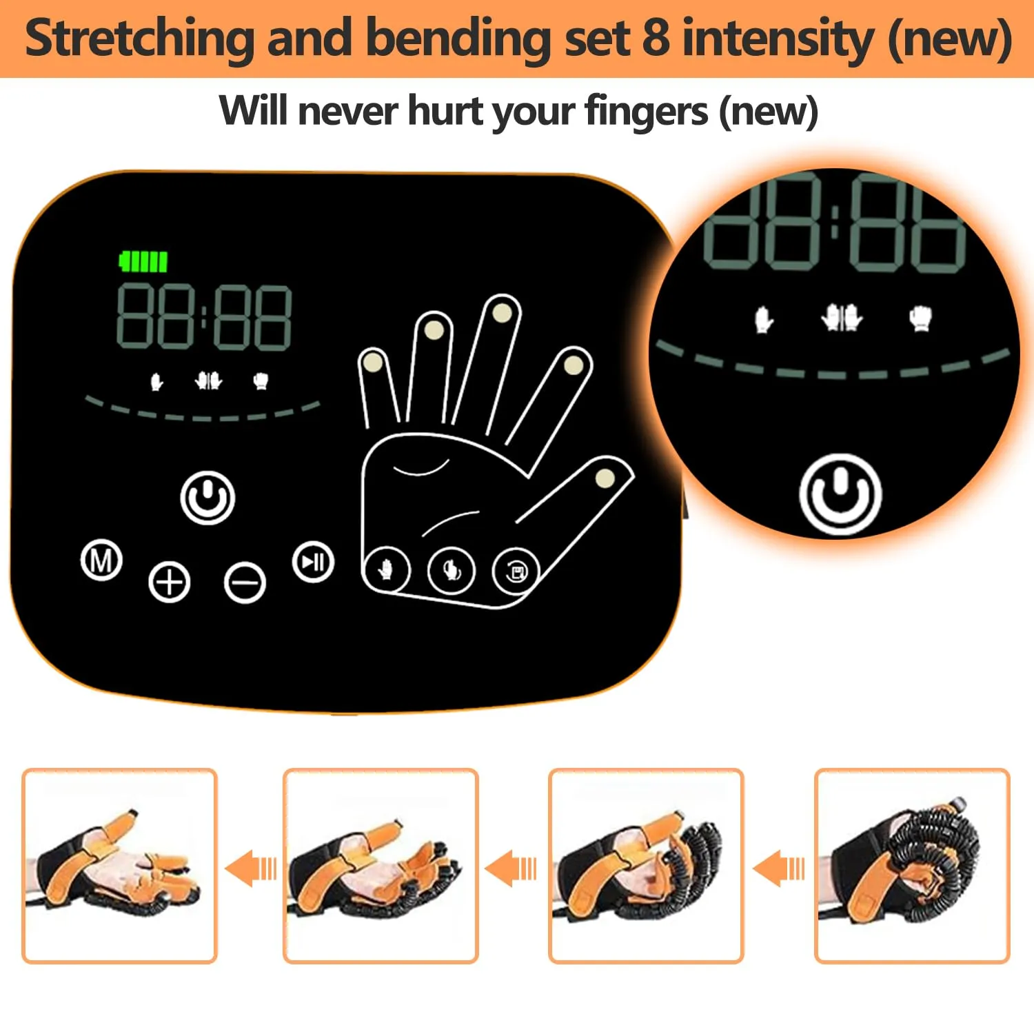 Rehabilitation Robot Gloves,Hand Exercisers For Therapy, Hempiplegia Stroke Paralysis Arthriti Patient Physical Reabilitech (Left Hand -S)