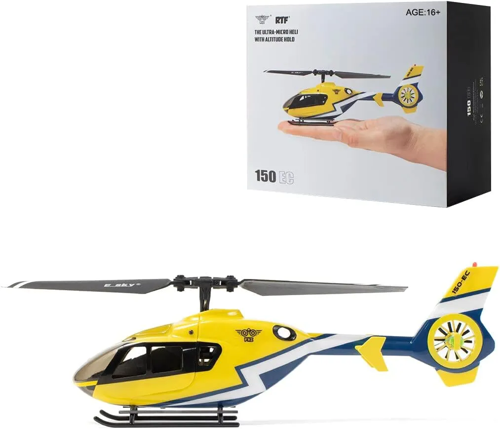 Remote Control Helicopter, Hummingbird EC-135 RC Helicopters, 2.4G 6CH 1/68 Mini RC Eurocopter with 6-axis Gyro and Altitude-Hold, Outdoor Toys for Kids and Adults (Left-Hand Throttle