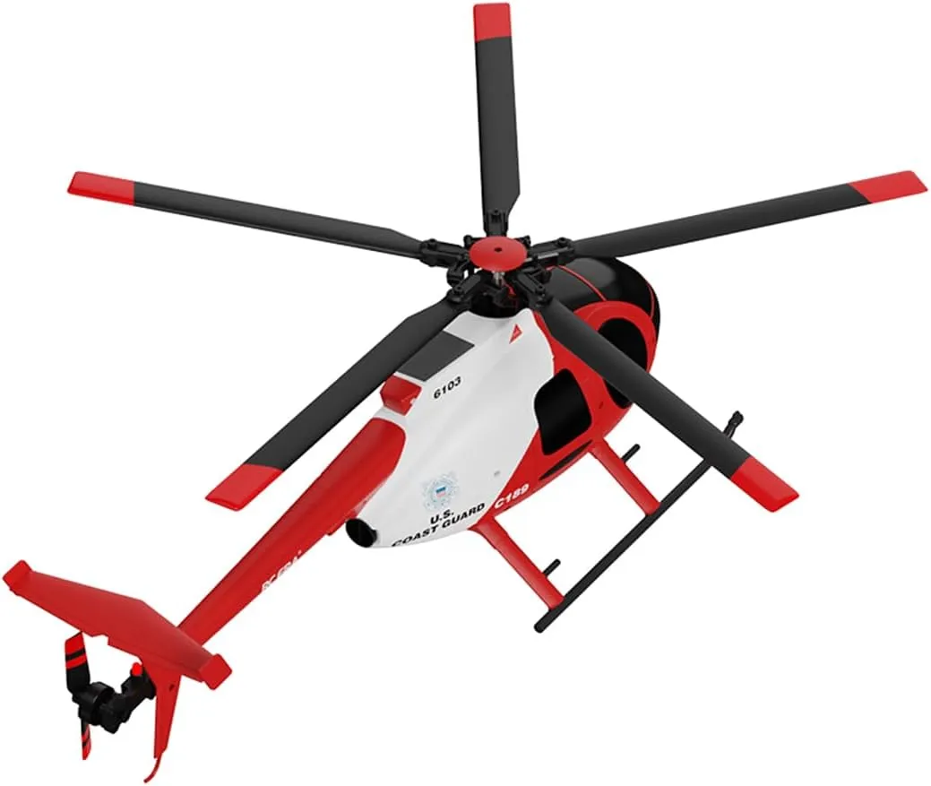 Remote Control Helicopter, MD500 C189 Little Bird RC Helicopter, C128 2.4G 4CH RC Airplane Military Aircraft Model, Indoor & Outdoor Games RC Flying Christmas RTF