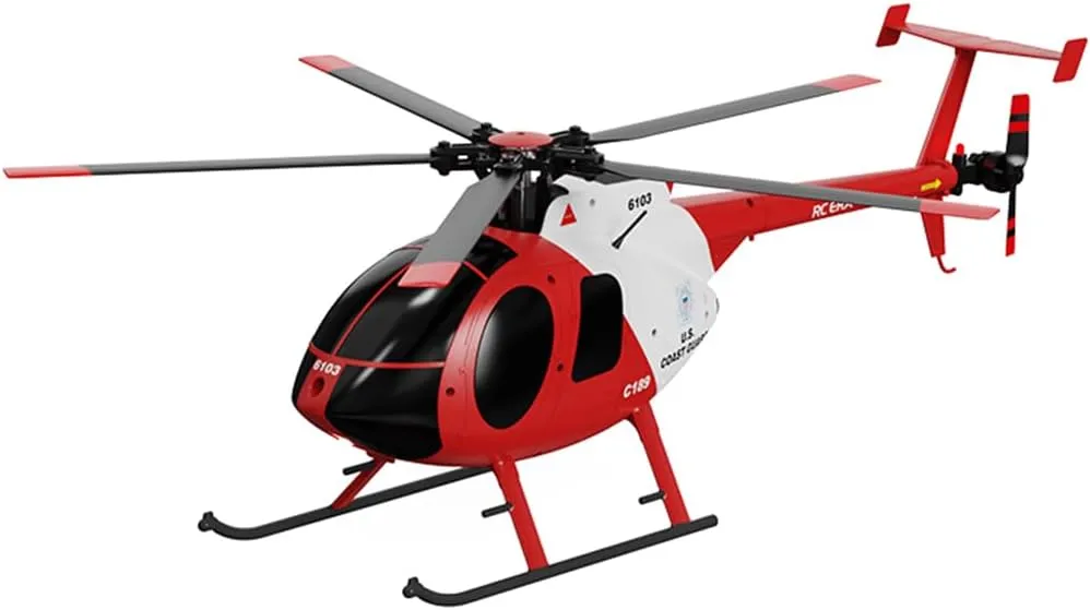 Remote Control Helicopter, MD500 C189 Little Bird RC Helicopter, C128 2.4G 4CH RC Airplane Military Aircraft Model, Indoor & Outdoor Games RC Flying Christmas RTF