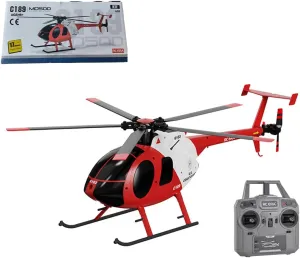 Remote Control Helicopter, MD500 C189 Little Bird RC Helicopter, C128 2.4G 4CH RC Airplane Military Aircraft Model, Indoor & Outdoor Games RC Flying Christmas RTF
