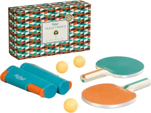 Ridley's Portable Travel 6-Piece Table Tennis Set for Adults and Children – Tabletop Ping Pong Kit Makes Any Table a Tennis Court – Easily Attaches to Tables up to 60” Wide