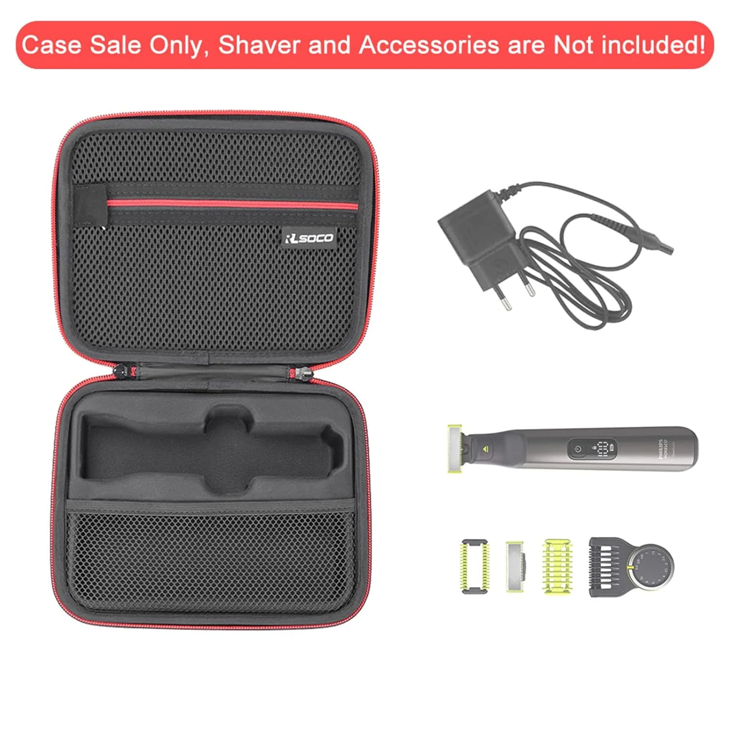 RLSOCO Hard Case Compatible with Philips QP6530/70,QP6530/80,QP6531/70, QP6550/70,QP6520/70,QP6510/20 Hybrid Electric Trimmer (Case Only)