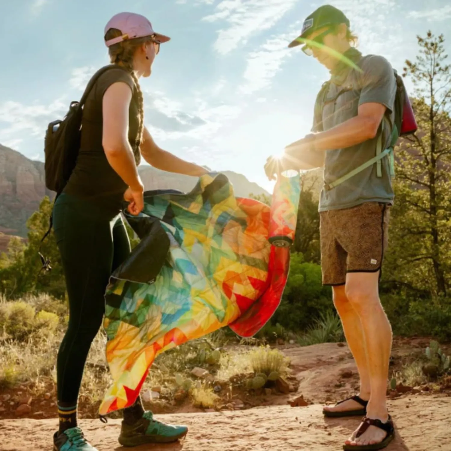 Rumpl NANOLOFT Puffy Blanket - GEO - Travel