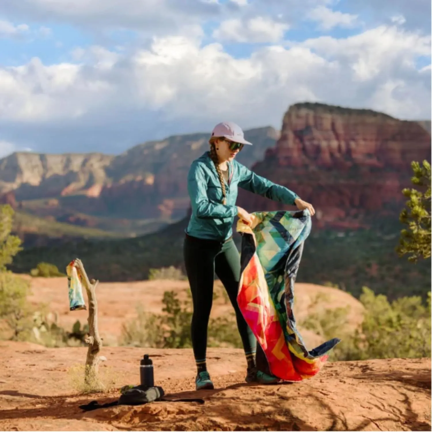 Rumpl NANOLOFT Puffy Blanket - GEO - Travel