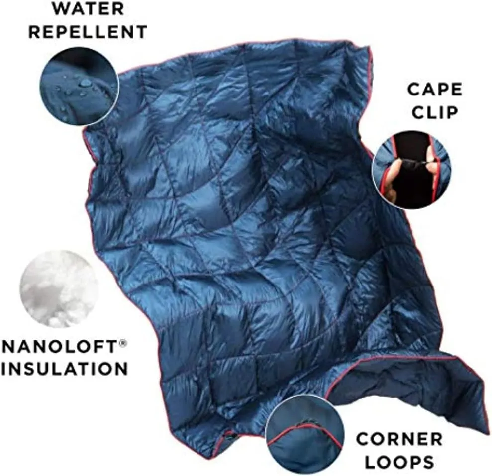 Rumpl The NanoLoft Puffy Blanket | Indoor Outdoor Camping Blanket for Traveling, Picnics, Beach Trips, Concerts | 52" x 75" | Patina Pixel Fade, 1-Person