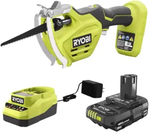 RYOBI ONE  18V Electric Cordless Pruning Reciprocating Saw with 2.0 Ah Battery and Charger